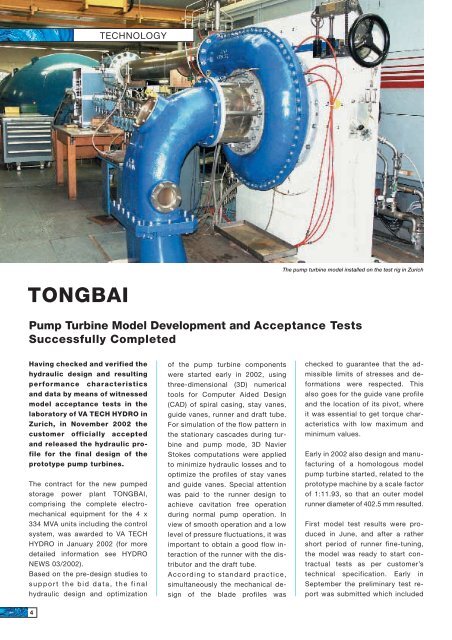 May 2003 ISSUE TONGBAI Page 4/5 COMPACT HYDRO in ...