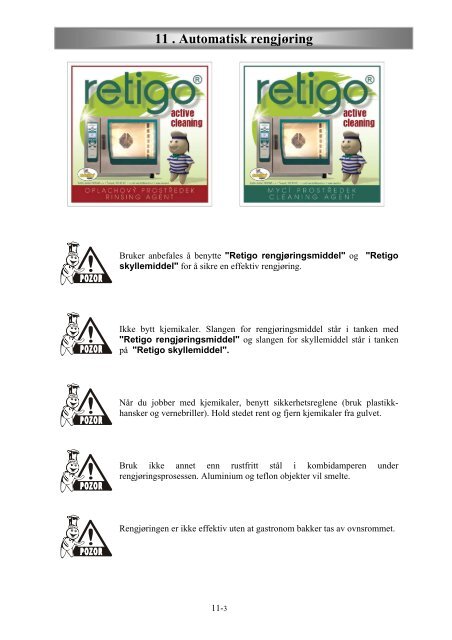 INSTRUKSJONER FOR BRUK AV KOMBIDAMPER