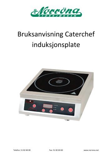 Bruksanvisning Caterchef induksjonsplate