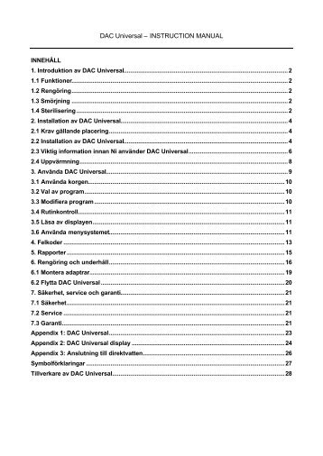 DAC Universal – INSTRUCTION MANUAL