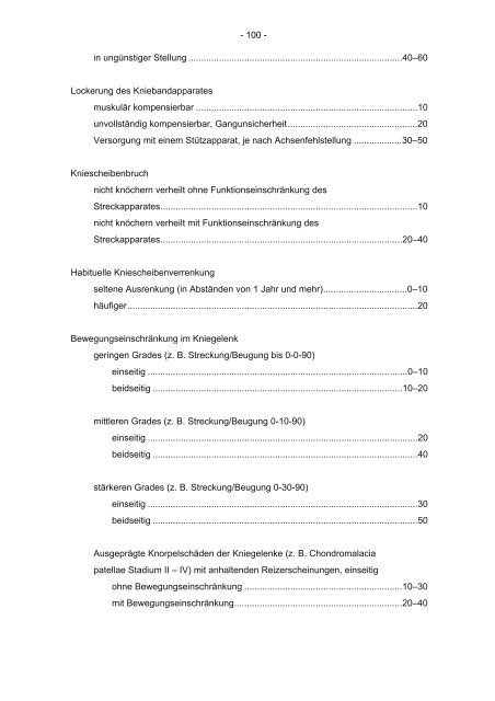 G 5702 Anlage zu § 2 der Versorgungsmedizin-Verordnung vom 10 ...