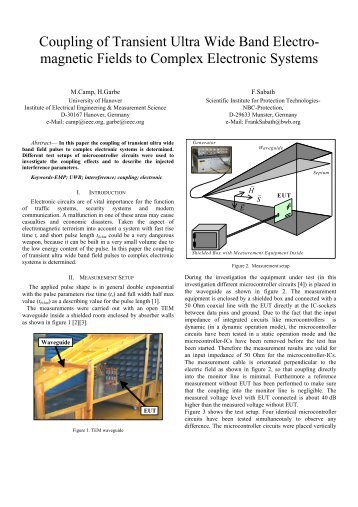 Coupling of Transient Ultra Wide Band Electro ... - ResearchGate