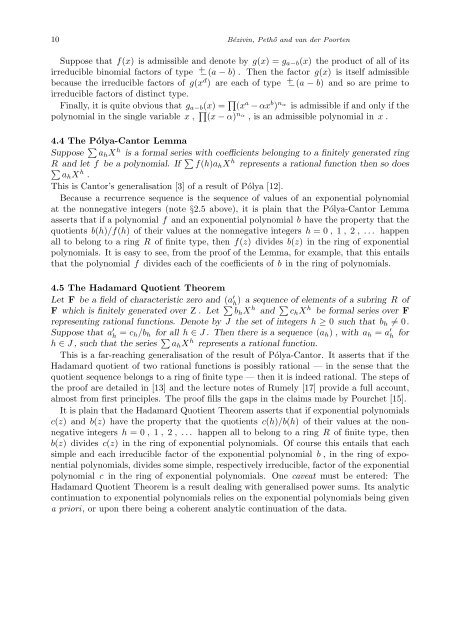 A FULL CHARACTERISATION OF DIVISIBILITY SEQUENCES ...