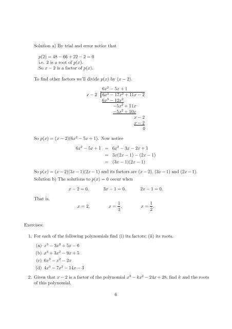 Worksheet 4.7 Polynomials