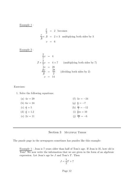 Table of Contents