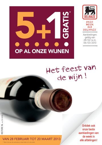 5 + 1 gratis - Delhaize