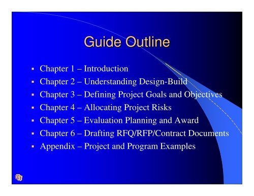 Recommended AASHTO Design-Build Procurement Guide