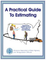 A Practical Guide to Estimating - AASHTO - Subcommittee on ...