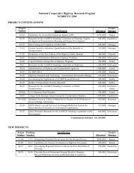 NCHRP 2010 Funded Projects.pdf - AASHTO - Subcommittee on ...