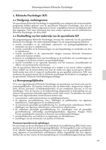 2. Klinische Psychologie - Universiteit van Amsterdam
