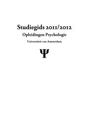 Studiegids2011/2012 - Universiteit van Amsterdam