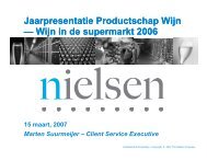 Jaarpresentatie Productschap Wijn — Wijn in de ... - Nielsen