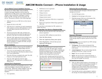 AMCOM Mobile Connect ? iPhone Installation & Usage - ECIT