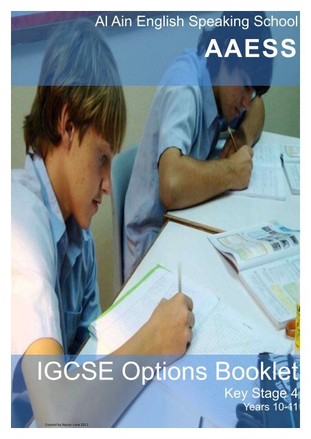AAESS IGCSE Options Booklet - Al Ain English Speaking School ...
