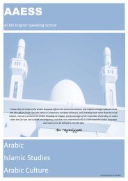 Arabic 2 - Al Ain English Speaking School AAESS