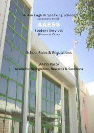 academic sanctions - Al Ain English Speaking School AAESS