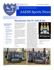 PE Newsletter - Al Ain English Speaking School AAESS