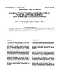 Remediation of Water and Hydrocarbon Phase Trapping Problems ...