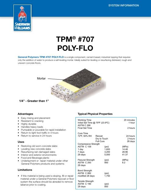 TPM® #707 POLY-FLO - General Polymers