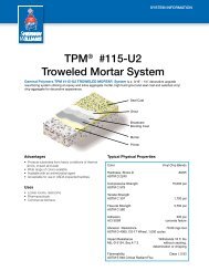 tPm® #115-U2 troweled mortar system - General Polymers