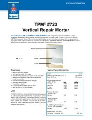 TPM® #723 Vertical Repair Mortar - General Polymers