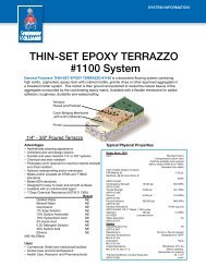 THINLSET EPOXY TERRAZZO #1100 System - General Polymers