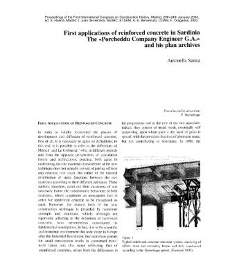 First applications of reinforced concrete in Sardinia The «Porcheddu ...