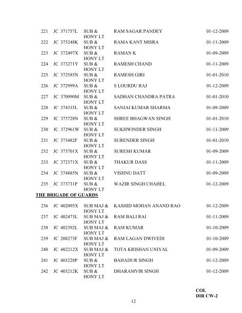 DRAFT GAZETTE OF INDIA (EXTRAORDINARY ... - Indian Army