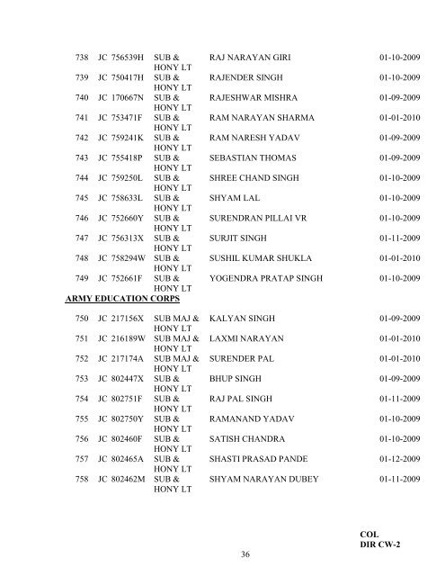 DRAFT GAZETTE OF INDIA (EXTRAORDINARY ... - Indian Army