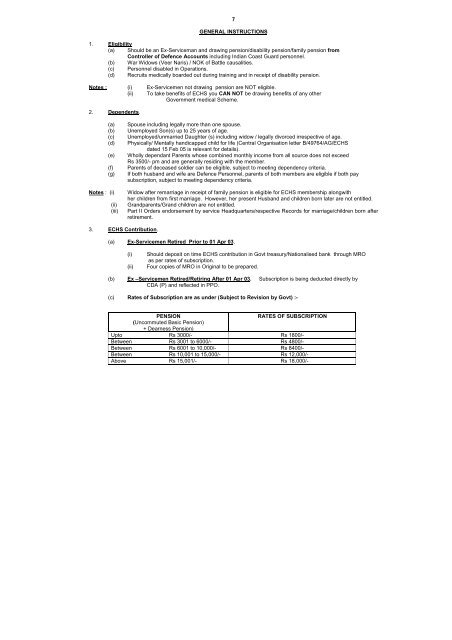 Revised application form for echs smart card - Indian Army