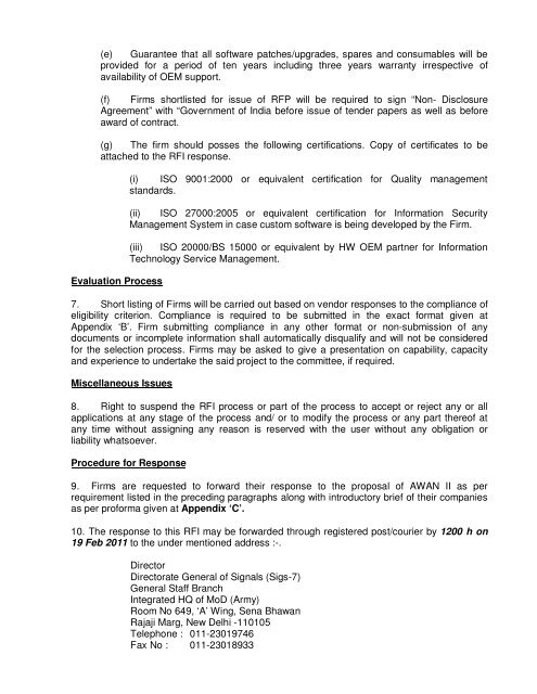 ARMY WIDE AREA NETWORK (AWAN) - Indian Army