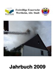 Jahrbuch 2009 Jahrbuch 2009 - Freiwillige Feuerwehr Wertheim