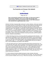 The Perpetuity and Change of the Sabbath - Third Millennium ...