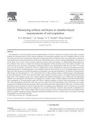 Minimizing artifacts and biases in chamber-based ... - Harvard Forest