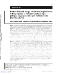 Eastern hemlock (Tsuga canadensis) regeneration ... - Harvard Forest