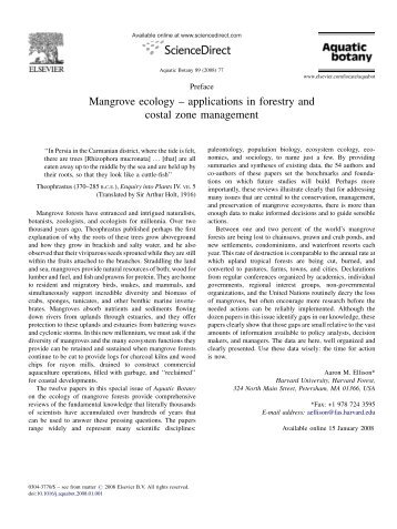 Mangrove ecology - Harvard Forest - Harvard University