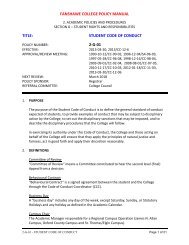 Student Code of Conduct - Fanshawe College