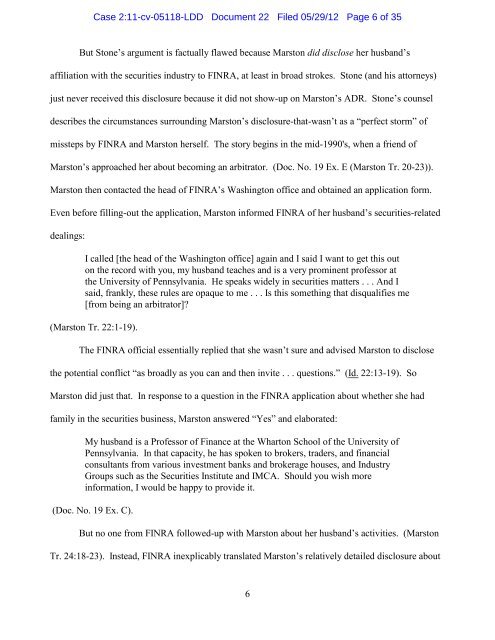 Stone v. Bear, Stearns & Co., Inc. - How Appealing