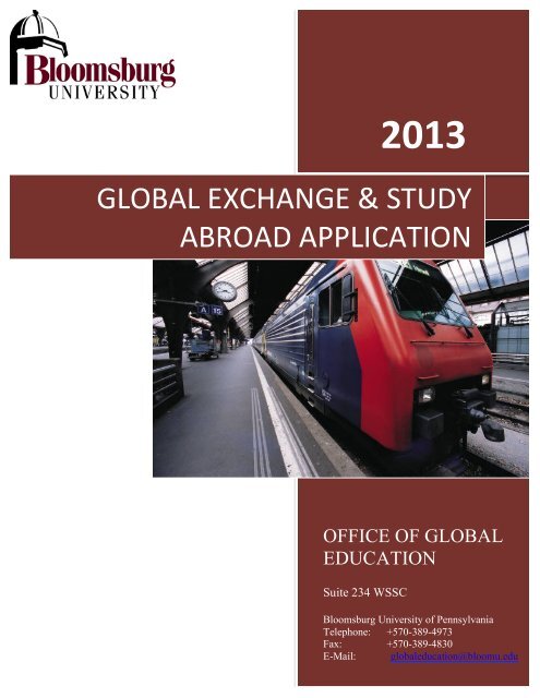 ferpa form bloomsburg university
global exchange & study abroad application - Bloomsburg ... ferpa form bloomsburg university
global exchange & study abroad application - Bloomsburg ...