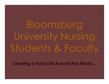 Nurse's Christian Fellowship - Bloomsburg University