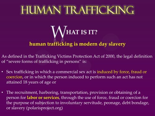 Human Trafficking