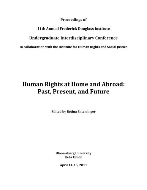 Human Rights at Home and Abroad: Past, Present, and Future