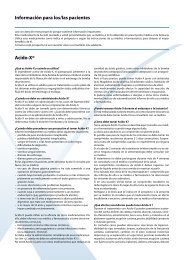 Información para los/las pacientes Acido-X® - Axapharm