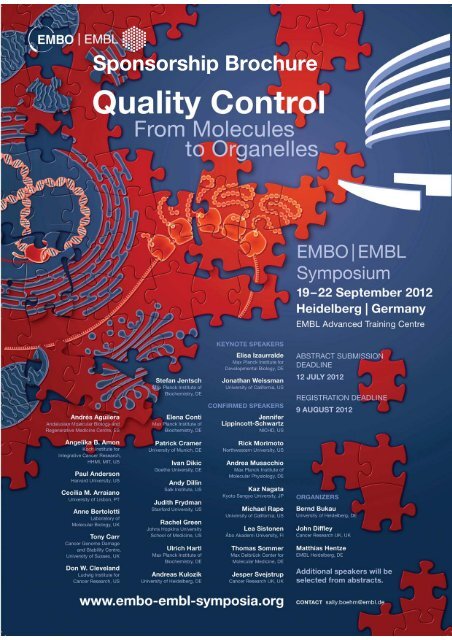 Download sponsorship brochure for Quality Control - EMBO I EMBL ...
