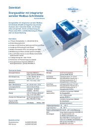 Datenblatt Energiezähler mit integrierter serieller Modbus-Schnittstelle