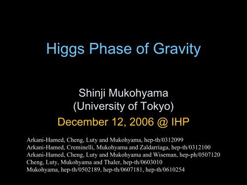 Higgs Phase of Gravity in String Theory - LUTh