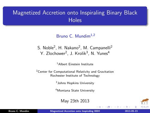 Magnetized Accretion onto Inspiraling Binary Black Holes - LUTH