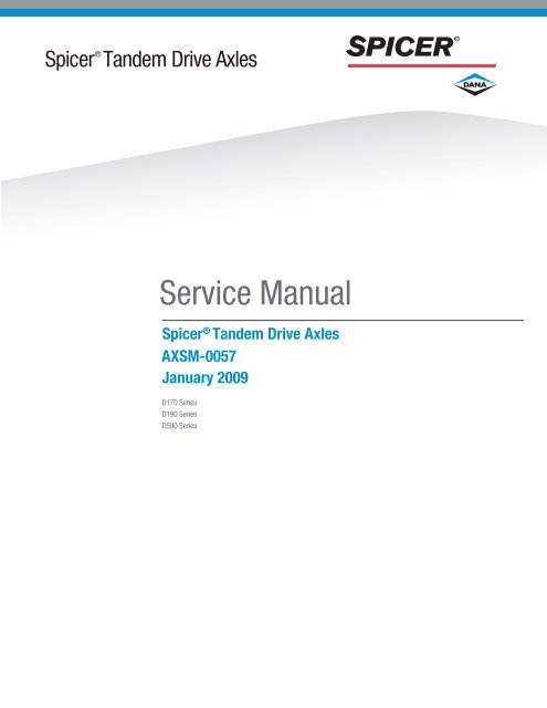 Spicer Tandem Drive Axles Service Manual