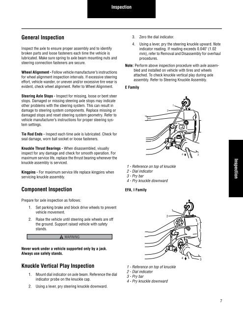 2011 Spicer Steer Axles Service Manual