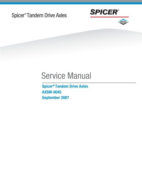 Service Manual - Spicer